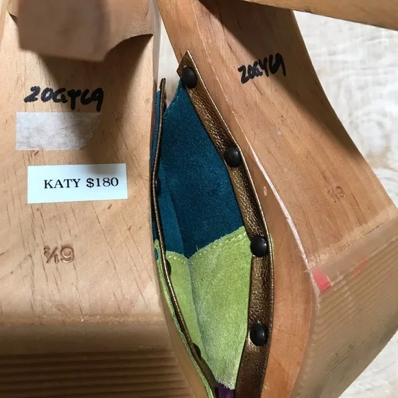 Coach Katy Multicolored Mules Heeled Size 6.5 - Picture 8 of 11